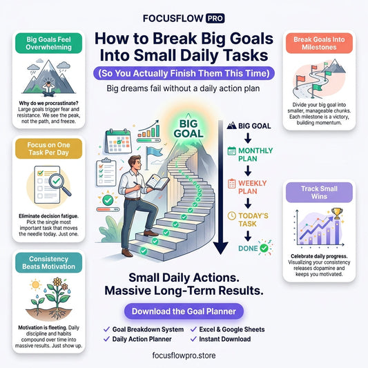 How to Break Big Goals Into Small Daily Tasks (So You Actually Finish Them This Time)