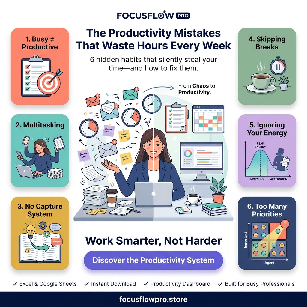 The Productivity Mistakes That Waste Hours Every Week (And How to Fix Them Fast)